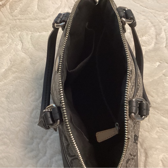Coach Black and Gray Signature Satchel - Picture 2 of 3
